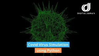 Covid-19 Virus Animation Using Python | Coding in Python | Learn Programming | #Shorts