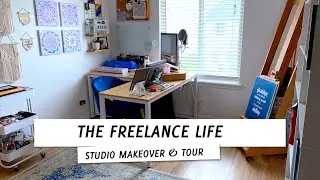 The Freelance Life - Before and After Declutter/Reno - My Dream Art Studio Makeover and Tour 2020
