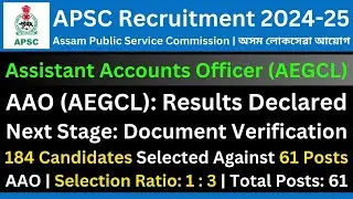 APSC AAO (AEGCL): Results