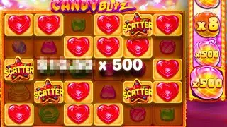 Candy blitz slot big win on a 15 spin bonus $24,000 bonus buy compilation great game