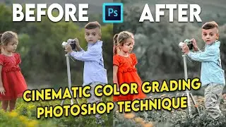 Color grading tutorial in photoshop | Simple way | Cinematic color grading | Kd media