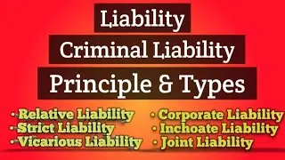 Criminal Liability|Types Of Criminal Liability| Types of Liability| Liability| #ballb #criminallaw