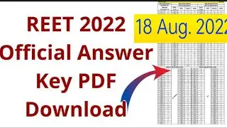 REET 2022 Answer key Released || Reet Answer key || REET Answer key Level 1 $ Level 2