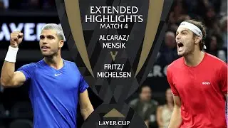 Alcaraz/Mensik v Fritz/Michelsen Extended Highlights | Laver Cup 2025 Match 4