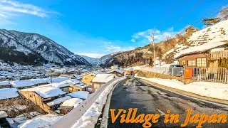 #1 [4K] Walking around Japan village #Japan #kamioka #snow #village #walk
