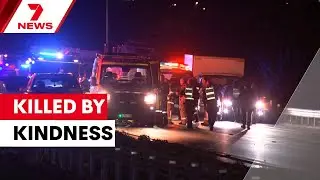 Two young women killed while helping injured kangaroo on Hume Fwy | 7NEWS