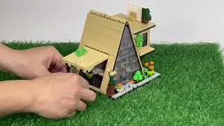 Drucappin toy house Camping tent building block.