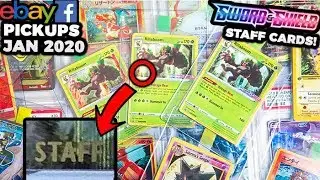 SWORD & SHIELD STAFF CARDS! + MORE | eBay / FB Pokemon Pickups - JAN 2020