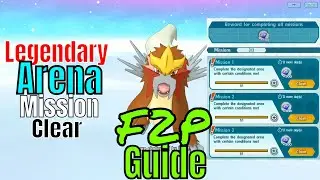 Entei Legendary Arena | F2P Team All mission Clear Guide | Barry Empoleon | Pokemon Masters EX