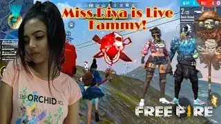 Free Fire Live | 72 Level Up Girl's Gameplay By Miss Diya