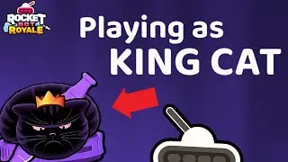 Playing as KING CAT on Rocket Bot Royale