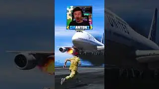 HUGE 747 lands on the Aircraft Carrier in GTA 5! #shorts