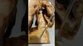 Tinted epoxy pour #epoxy #charcuterie #resinart