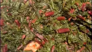 Easy-Step Cooking Beet Greens & Young Carrot Leaves Saut&eacute;ed