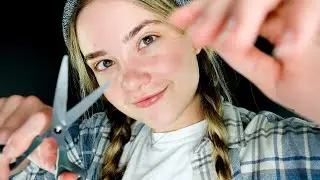 ASMR MEN'S HAIRCUT & Eyebrow PLUCKING Roleplay!