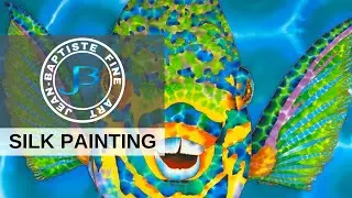 Jean-Baptiste watercolour silk Painting | FISH