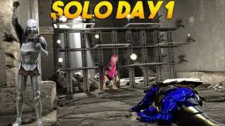 How To SOLO Start DAY 1 On The Most POPULAR Server - ARK