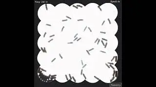 Cluster dynamics in macroscopic photoactive particles - Low population, high intensity