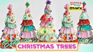 Boho Scrap Fabric Christmas Trees