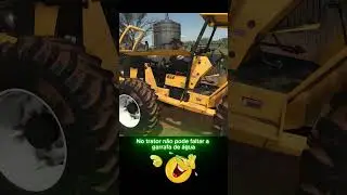No trator n&atilde;o pode faltar a garrafa de &aacute;gua! #farmingsimulator25 #fs25gameplay #agro #humor #memes