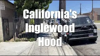 Walking Tour California's Inglewood Hood | Entering Inglewood Rest In Peace Memorial (Narrated)