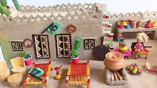 Miniature village house Miniature Clay House  Mini Mud House Miniature food  Miniature Village food&lrm;