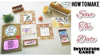 How to make easy Save the Date Invitation cards/Vintage card Making tutorial/Handmade save the Date