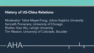 AHA Congressional Briefing: History of US-China Relations
