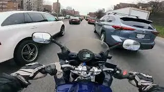 NYC Motorcycle Commute - Red Hook to Greenpoint FZ6