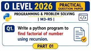 O Level Python Previous Year Question Paper | Programming & Problem Solving M3-R5 | Feb 2026 Part 01