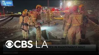 Woman rescued from a Harbor Gateway manhole