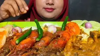 Giant Prawn Roe Bhuna, Egg Curry, Chicken Leg Piece, Patishapta Pitha, Rice & Salad 