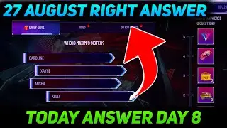 27 AUGUST ANNIVERSARY QUIZ ANSWER FREE FIRE || DAY 8 ANSWER ANNIVERSARY QUIZ EVENT FREE FIRE