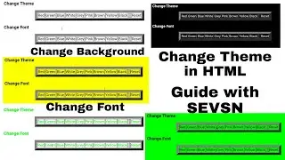 HTML tutorial. Change Theme in HTML.
