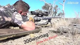 Tikka 300 Win Mag recoil in slow motion.