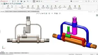 Solidworks mechanical principle tutorial | Parts assembly and animation | Motion analysis |