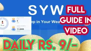 syw earning app || SYW || Daily income Rs. 9 || Earn money with app || New Bitcoin app || #syw