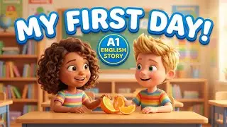 Sarah's First Day at School | English Listening Practice for Beginners (A1 Level)