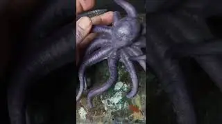 Рисую фиолетового кракена! #3d #живопись #кракен #художник #искусство