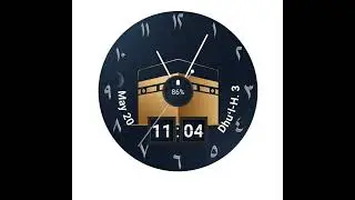 Hijri watch face with moon phases, customizable options, AOD