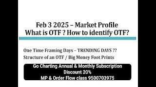 Market Profile Learning What is OTF &ndash; TRENDING Days? Go Charting Subscription Discount 20%