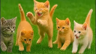 Tiny Kittens Exploring the Grass 😻 Heartwarming Cat Videos with Cute Meows