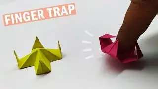 How to make DIY origami FINGER TRAP  [Origami Fidget Toy]