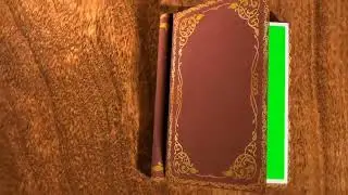 animated book opening, green screen