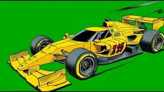 Formula 1 cars in manga chroma format