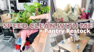 *NEW* SPEED CLEAN WITH ME / SUPER SATISFYING CLEANING MOTIVATION / PANTRY RESTOCK / MOM MOTIVATION