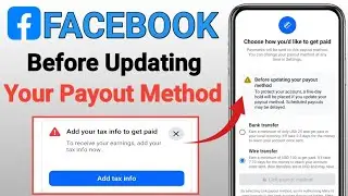 Before updating your payout method | facebook payout method problem 😢