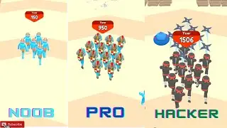 NOOB VS PRO VS HACKER -CROWD EVOLUTİON #1