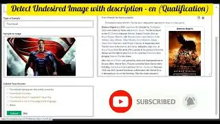 Detect Undesired Image with description - en | Tier 1 | Qualify PASSED | UHRS Trainer