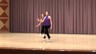 Shelby & Micayla clogging at Clovis West Pep & Cheer Recital